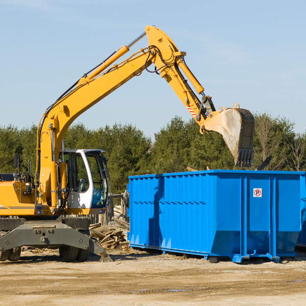 are there any restrictions on where a residential dumpster can be placed in Williams